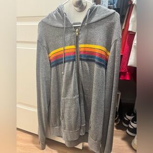 Aviator Nation Gray Zip-Up Hoodie